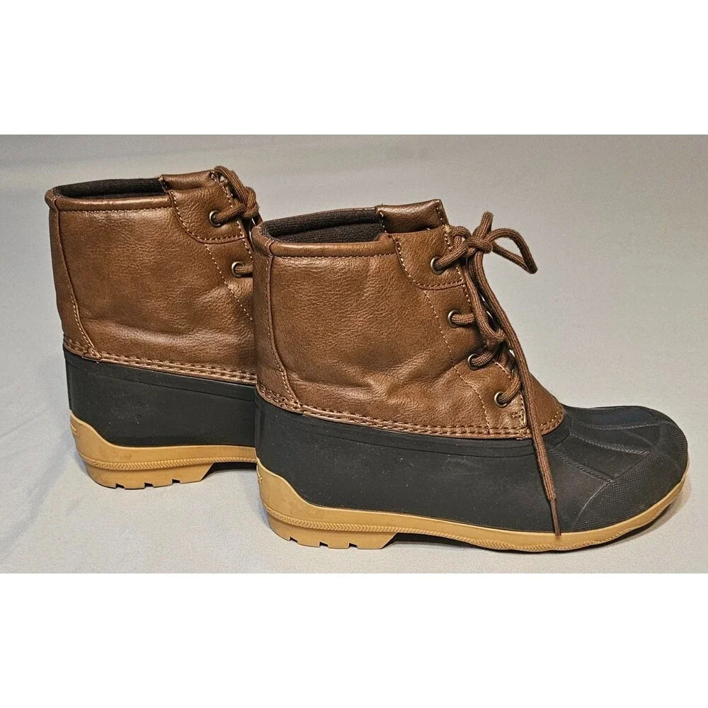Sperry Youth Port Duck Boots Size 3M Brown Black Non Marking SCK261491 521